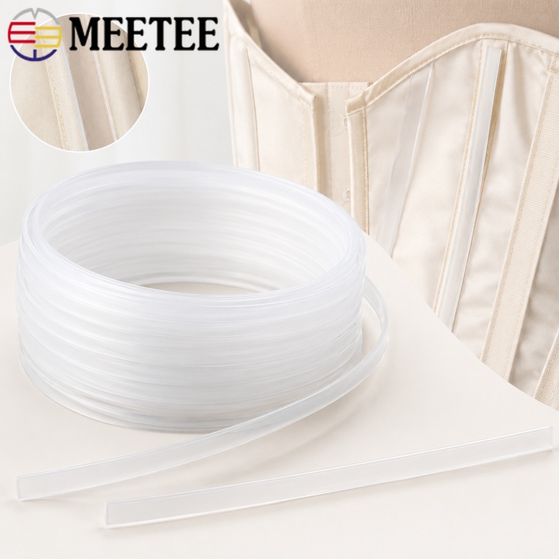 Textile Sewing Support - 20M 4mmx1.3mm Przezroczysta Plastikowa Taśma do