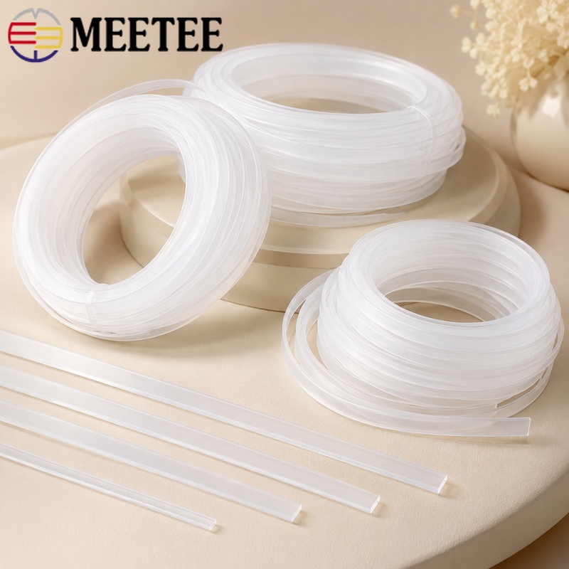 Textile Sewing Support - 20M 4-12mm Przezroczysta Plastikowa Taśma do