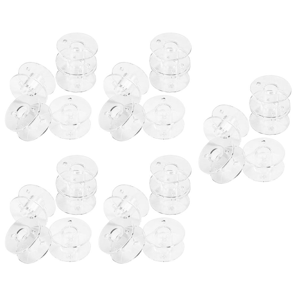 Thread Bobbins Empty - 1 Zestaw Przezroczystych Plastikowych Szpulek do