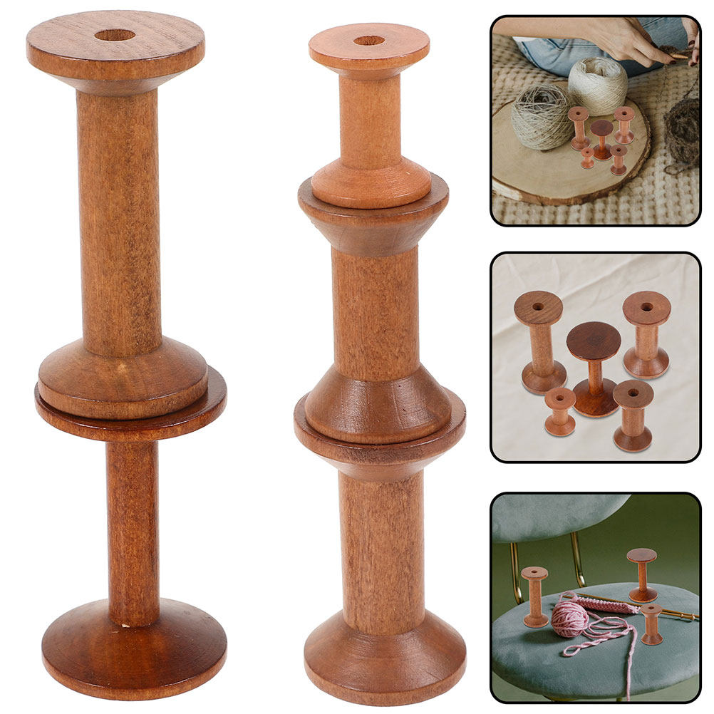 7 szt. drewnianych szpulek na  – Thread Bobbins Empty recenzja i cena