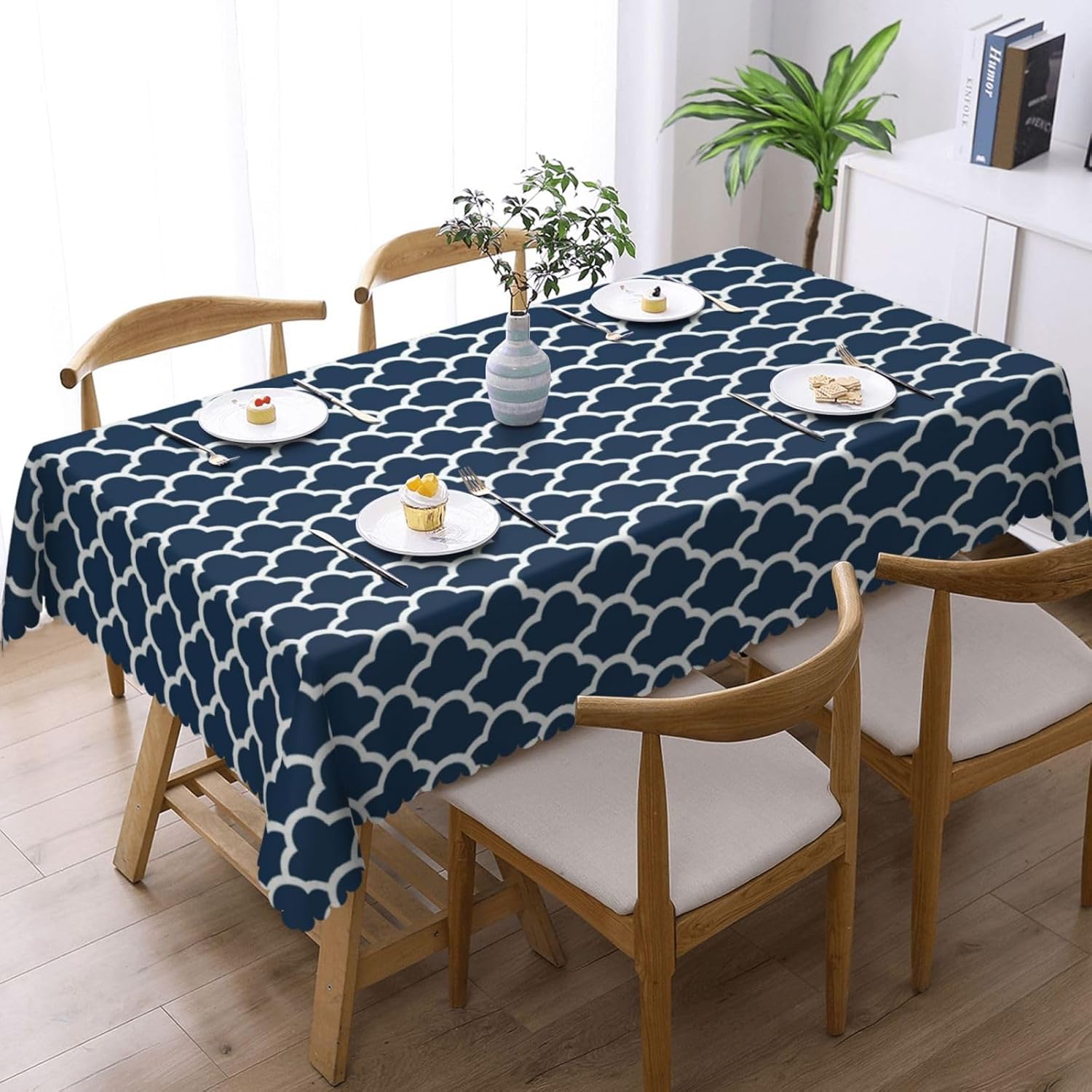Niebieski obrus granatowy wzór – Century Textile & Sewing Supply Online Shopping recenzja i cena